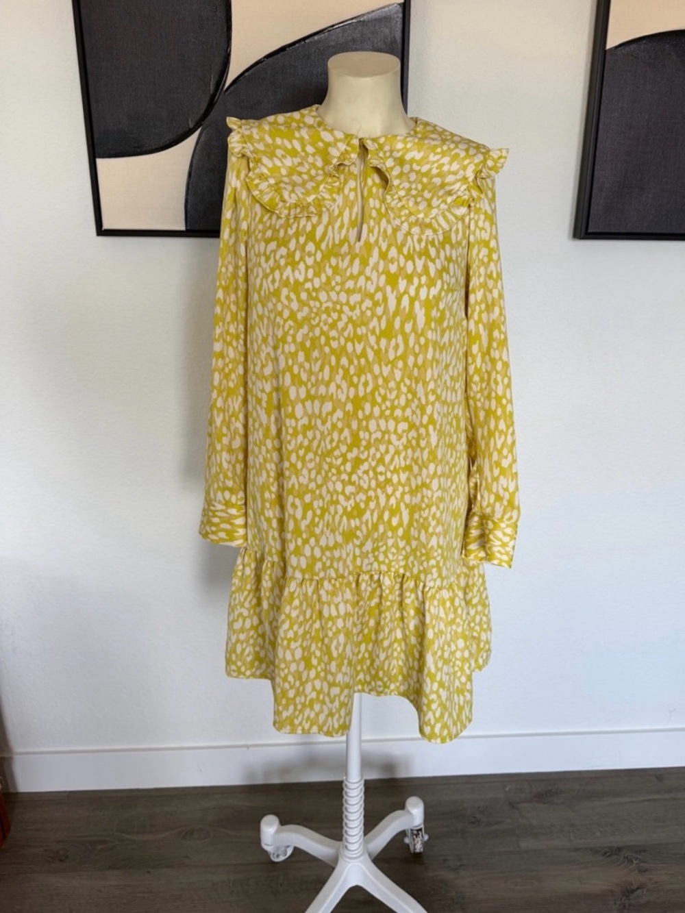 Who What‎ Wear Citrus Leopard Ruffle Midi Dress – XS